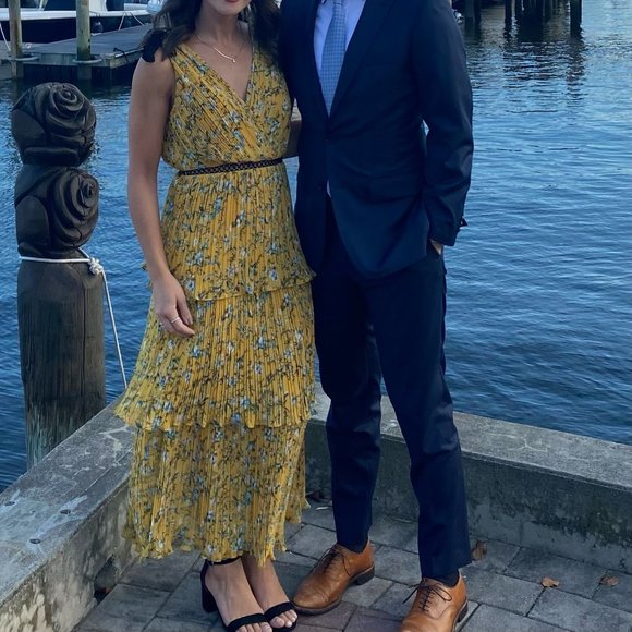 Lulu's Yellow Floral Tiered Maxi Dress - Picture 6 of 8